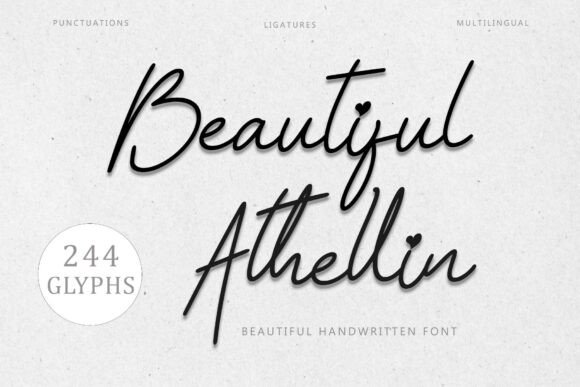 Beautiful Athellin: A Thoughtful Script Font for Editorial Warmth