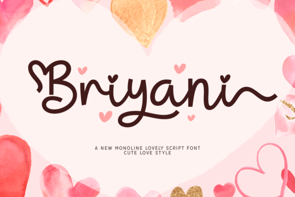Briyani: A Playful Monoline Script Font for Romantic Branding
