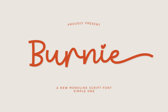 Burnie: A Minimal Script Font That Feels Like a Warm Handwritten Note