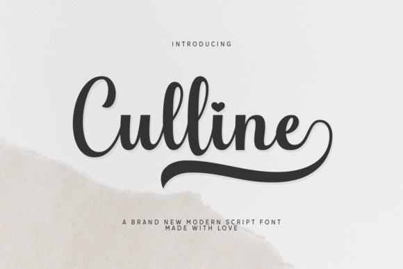 Culline: A Modern Script Font for Digital Love & Elegance
