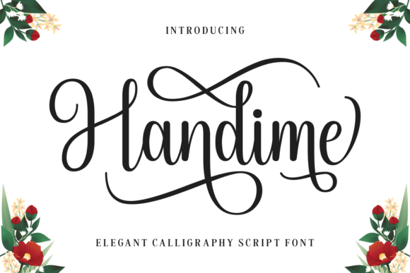 Handime: A Refined Script Font for Handmade Labels & Invitations