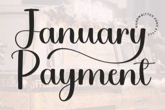 January Payment: A Festive Script Font for Editorial Warmth
