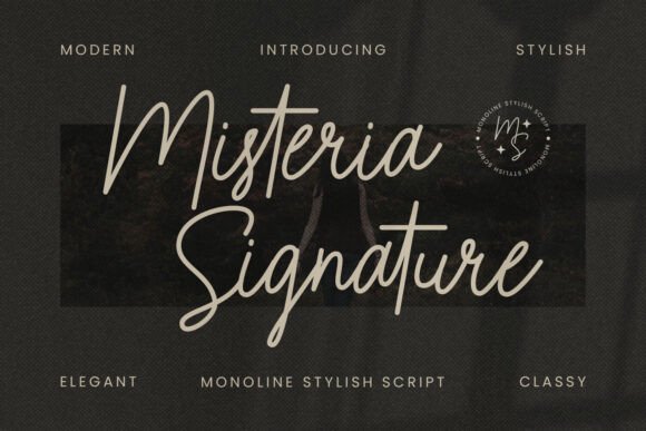 Misteria Signature: A Handwritten Script Font for Makers