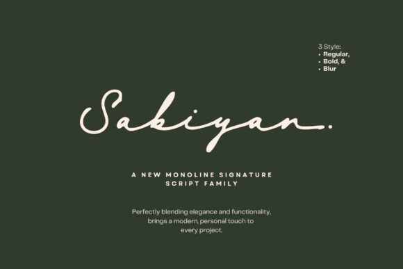 Sabiyan: A Signature Script Font That Makes Your Brand Feel Human