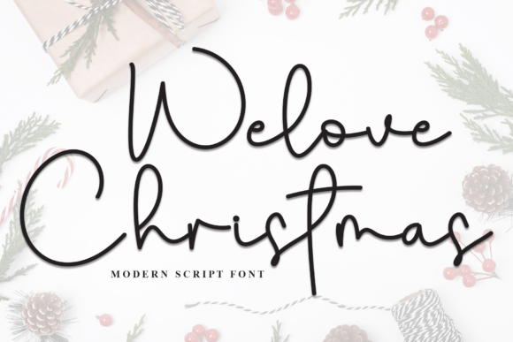 Welove Christmas Font: A Festive Display Typeface for Web Design